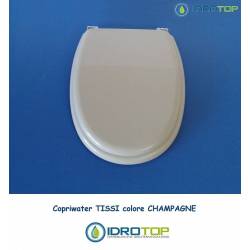 Copriwater Catalano TISSI  CHAMPAGNE  Cromo-Sedile-Asse Wc Cerniera Rallentata Soft Close