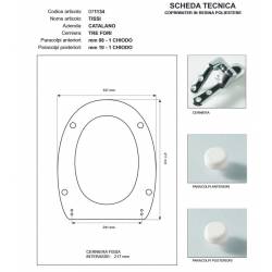 Copriwater Catalano TISSI  GRIGIO  Cromo-Sedile-Asse Wc Cerniera Rallentata Soft Close