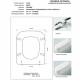Copriwater Cesame  ERICE BIANCO  Cerniera Rallentata Soft Close Cromo-Sedile-Asse Wc