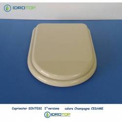 Copriwater Cesame SINTESI 1° VERS. CHAMPAGNE Cernier Rallentata Soft Close Cromo-Sedile-Asse Wc