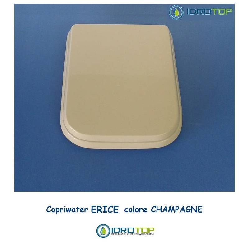 Copriwater Cesame  ERICE CHAMPAGNE  Cerniera Cromo-Sedile-Asse Wc