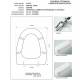 Copriwater Cesame  ZORTEA - SOSP. TURCHESE Cerniera Rallentata Soft Close Cromo-Sedile-Asse Wc