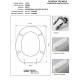Copriwater Cielo ERMES BIANCO Cerniera Rallentata Soft Close Cromo-Sedile-Asse Wc