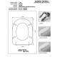 Copriwater TIFFANY Rosa Sussurrato Cerniera Rallentata Soft Close Cromo-Falerii