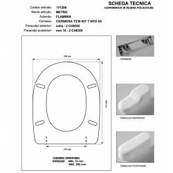 Copriwater Flaminia  METRO BIANCO Cerniera Rallentata Soft Close Cromo-Sedile-Asse Wc