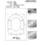 Copriwater Flaminia  METRO GRIGIO SUSSURRATO  Cerniera Cromo-Sedile-Asse Wc