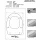 Copriwater Galassia KRIO sospeso BIANCO Cerniera Rallentata Soft Close Cromo-Sedile-Asse Wc
