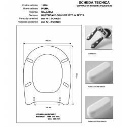 Copriwater Galassia PIUMA sospeso ROSA SUSSURRATO Cerniera Rallentata Soft Close Cromo-Sedile-Asse Wc