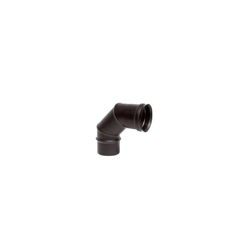 Curva Angolo 90° Diam.80mm  Monoparete Inox Nero per Stufe e Camini