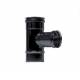 Raccordo T 90° Femmina Diam.80mm Monoparete Inox Nero Stufe e Camini