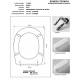 Copriwater G.S.I XENIA-SPAZIO BIANCO Cerniera Rallentata Soft Close cromo-Sedile-Asse Wc
