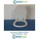 Copriwater G.S.I XENIA-SPAZIO BIANCO Cerniera cromo-Sedile-Asse Wc