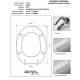Copriwater G.S.I GIADA BIANCO Cerniera Rallentata Soft Close cromo-Sedile-Asse Wc