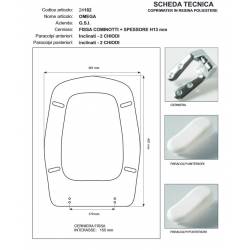 Copriwater G.S.I OMEGA BIANCO Cerniera Rallentata Soft Close cromo-Sedile-Asse Wc