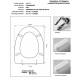 Copriwater G.S.I FARENAIT BIANCO Cerniera Rallentata Soft Close cromo-Sedile-Asse Wc