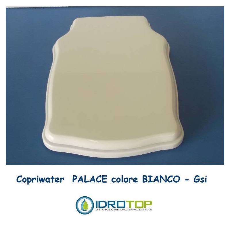 Copriwater G.S.I PALACE BIANCO Cerniera cromo-Sedile-Asse Wc