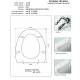Copriwater G.S.I TECLA BIANCO Cerniera Rallentata Soft Close cromo-Sedile-Asse Wc