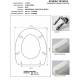 Copriwater G.S.I CLIZIA SOSPESA NOCE Cerniera Rallentata Soft Close cromo-Sedile-Asse Wc