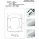 Copriwater Hidra MONTREAL  BIANCO Cerniera Rallentata Soft Close Cromo-Sedile-Asse Wc
