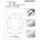 Copriwater Hidra  TOP LINE  BIANCO Cerniera Rallentata Soft Close Cromo-Sedile-Asse Wc