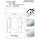 Copriwater Hidra PLUVIA  BIANCO Cerniera Rallentata Soft Close Cromo-Sedile-Asse Wc