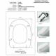 Copriwater Hidra MEMORY  BIANCO Cerniera Rallentata Soft Close Cromo-Sedile-Asse Wc