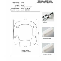 Copriwater Hidra JOY  BIANCO Cerniera Rallentata Soft Close Cromo-Sedile-Asse Wc