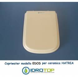 Copriwater Hatria  EDOS BIANCO  Cerniera Rallentata Soft Close Cromo-Sedile-Asse Wc