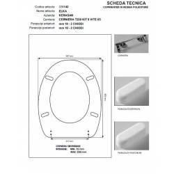 Copriwater THEMA Kerasan Bianco Cerniera Rallentata Soft Close Cromo