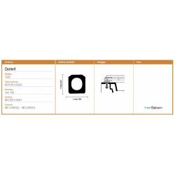Copriwater Duravit  1930 CHAMPAGNE  Sedile Wc Coprivaso Asse Come L'originale Cerniera Rallentata Soft Close