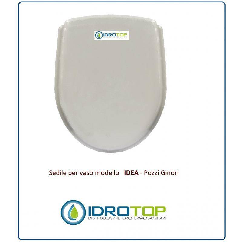Copriwater Pozzi Ginori IDEA BIANCO  Cerniera Rallentata Soft Close Oro-Sedile-Asse Wc