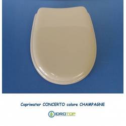 Copriwater Pozzi Ginori CONCERTO CHAMPAGNE   Cerniera Rallentata Soft Close Cromo-Sedile-Asse Wc