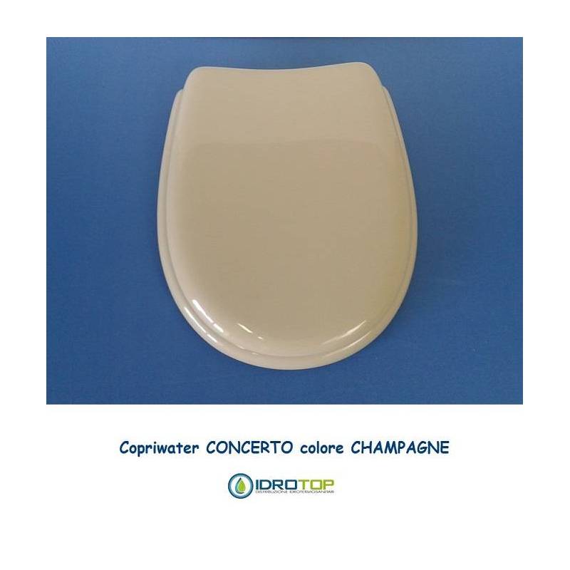 Copriwater Pozzi Ginori CONCERTO CHAMPAGNE   Cerniera Cromo-Sedile-Asse Wc 