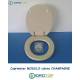 Copriwater Pozzi Ginori MODULO CHAMPAGNE   Cerniera Cromo-Sedile-Asse Wc 