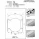 Copriwater Pozzi Ginori TI UNO WHISKY  Cerniera Rallentata Soft Close Cromo-Sedile-Asse Wc
