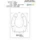 Copriwater AUXILIUM Olympia Bianco con cerniera Cromo 