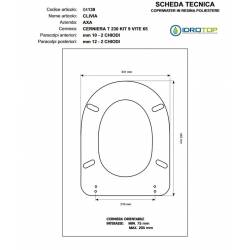 Copriwater CLIVIA AXA Nero Cerniera Rallentata Soft Close Cromo