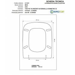 Copriwater MOS AXA Champagne Cerniera Cromo 
