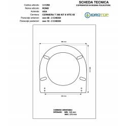 Copriwater ROND MB AXA Blu Marino Cerniera Cromo 