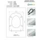 Copriwater VOGUE Olympia Bianco con cerniera Rallentata Soft Close Cromo