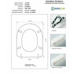 Copriwater VOGUE Olympia Bianco con cerniera Rallentata Soft Close Cromo