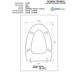 Copriwater SINUA AXA Giallo Bertocci Cerniera Cromo 