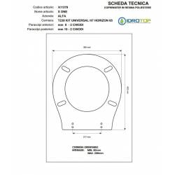 Copriwater Alfa X ONE BIANCO Cerniera Rallentata Soft Close Cromo-Sedile-Asse Wc