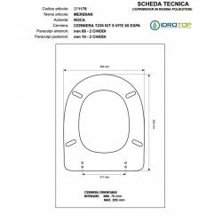 Copriwater Roca MERIDIAN Rosa Sussurrato Cerniera Rallentata Soft Close Cromo