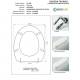 Copriwater FULL 56 Bianco Cerniera Rallentata Soft Close Cromo-Azzurra