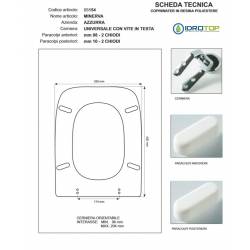 Copriwater MINERVA Marrone Cerniera Cromo-Azzurra 