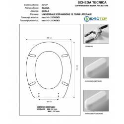 COPRIWATER SEDILE  TANGA CHAMPAGNE CERNIERA CROMO