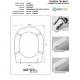 Copriwater AFRODITE-MIDAS Rosa Sussurrato Cerniera Rallentata Soft Close Cromo-Azzurra