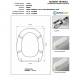 Copriwater Simas ARCADE BIANCO Cerniera Rallentata Soft Close Cromo-Sedile-Asse Wc