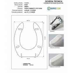 Copriwater Simas EASY BIANCO Cerniera Rallentata Soft Close Cromo-Sedile-Asse Wc